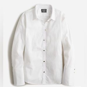 J Crew Garçon tuxedo shirt in cotton poplin Size 4 NWT